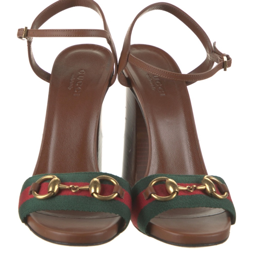 Gucci accent leather heel